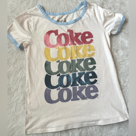 Coca Cola Tops - Coca Cola Women’s Graphic Tee with Colorful Coke Design